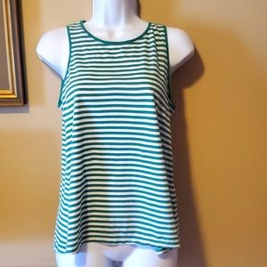 Old Navy - Green Striped Sleeveless / Tank top - Size Small